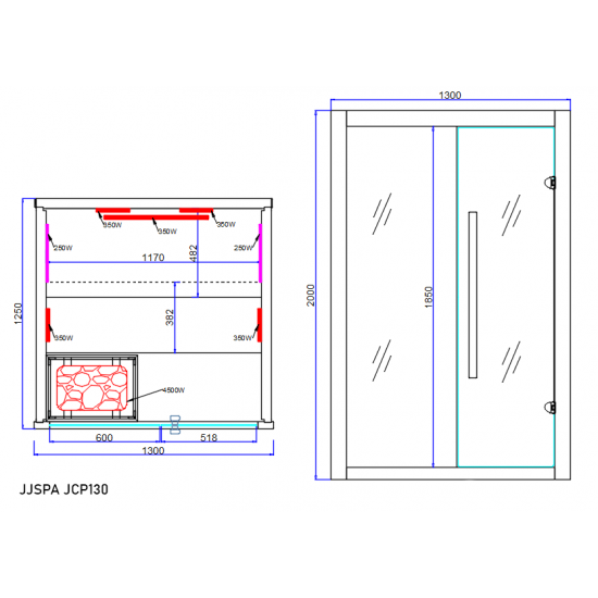 JJSPA JCP130 - Kombinirana savna