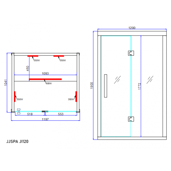 JJSPA JI120 - Infrardeča savna