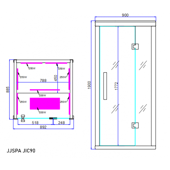 JJSPA JIC90 - Infrardeča savna