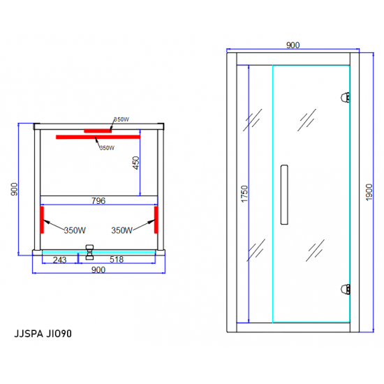 JJSPA JIO90 - Infrardeča savna
