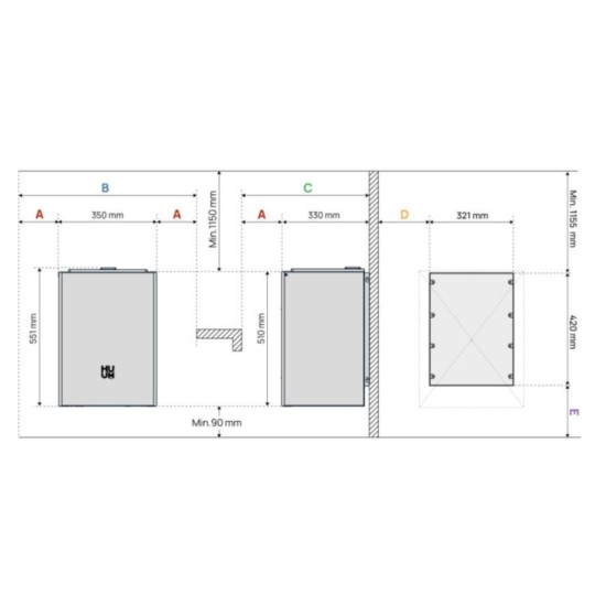 HUUM Core Wall Combi Mini - Električna peč za savno, 3,6 kW