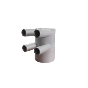 JJSPA TP-3074 - 2" F razdelilnik, 4 priključkov 3/4" M+ rebrasto