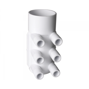 JJSPA TP-0130 - 2" F razdelilnik, 6 priključkov 3/4" M+ rebrasto