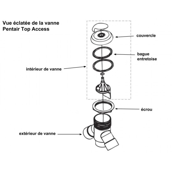 Pentair Top Access zaskočni obroč preklopnega ventila