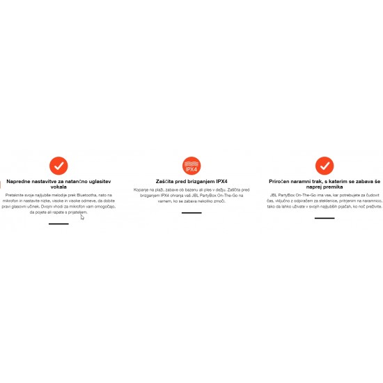 JBL  PARTYBOX ON THE GO Bluetooth prenosni zvočni sistem