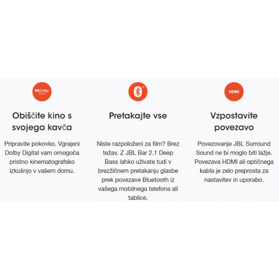 JBL Sistem za hišni kino BAR2.1 DEEP BASS MK2 ČRN