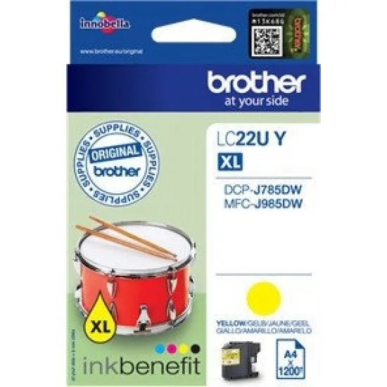 Brother LC22UY (rumena) - Original kartuša