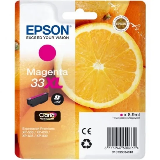 Epson 33 M XL (C13T33634010) (škrlatna) - Original kartuša