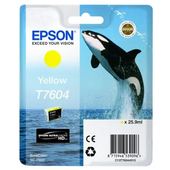 Epson T7604 (rumena) - Original kartuša