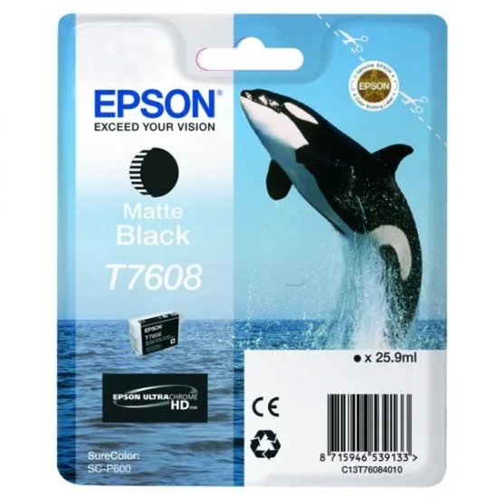Epson T7608 (mat črna) - Original kartuša