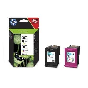 HP N9J72AE (nr.301 BK - nr.301 CMY) dvojno pakiranje - Original komplet kartuš