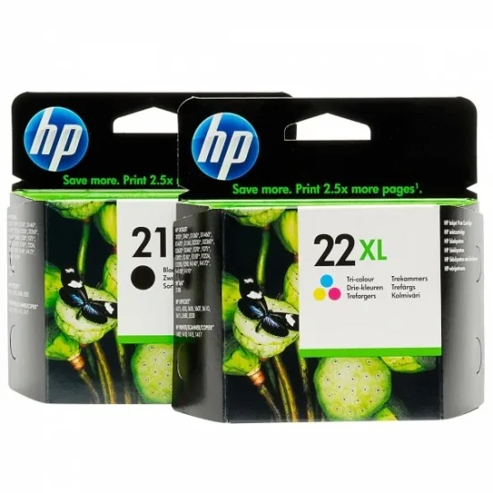 HP nr.21XL BK - nr.22XL CMY - Original komplet kartuš