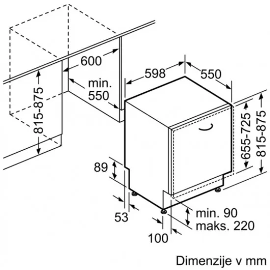 BOSCH SMV24AX00E - Vgradni pomivalni stroj