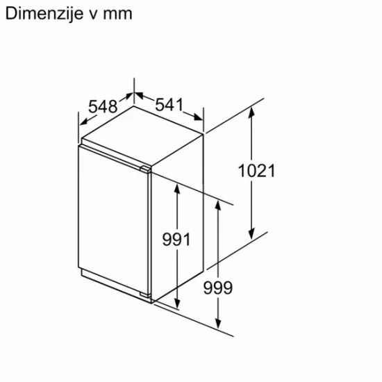 BOSCH KIL32VFE0 - Vgradni hladilnik z zamrzovalnim predelom Serie 4