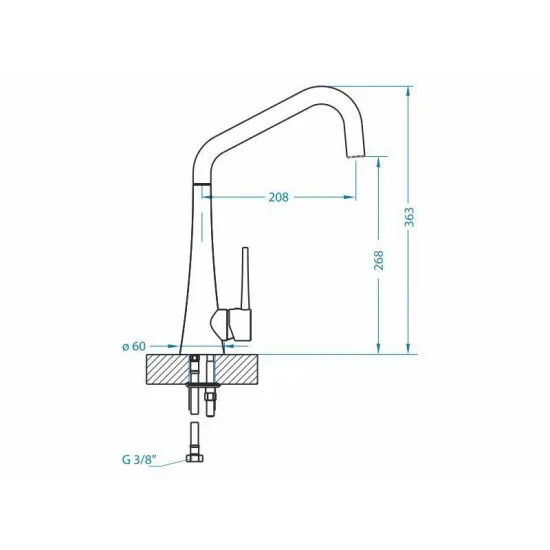 ALVEUS EDEN INOX - Kuhinjska pipa