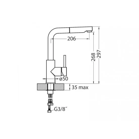 ALVEUS SIROS - P INOX - Kuhinjska pipa