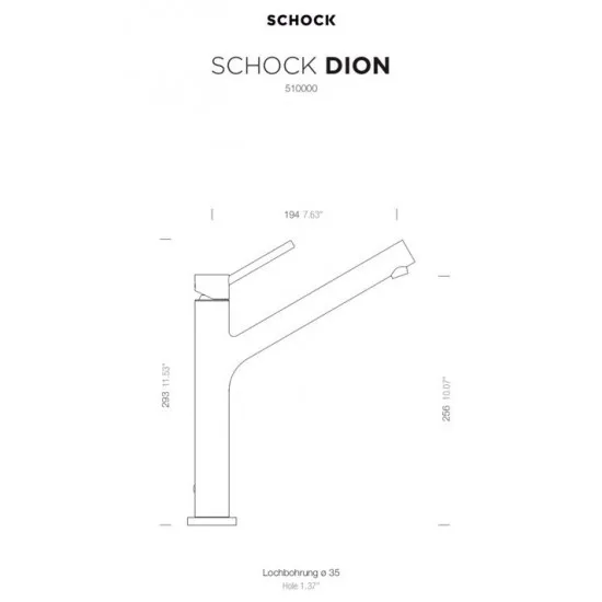 SCHOCK DION PURO - Kuhinjska pipa