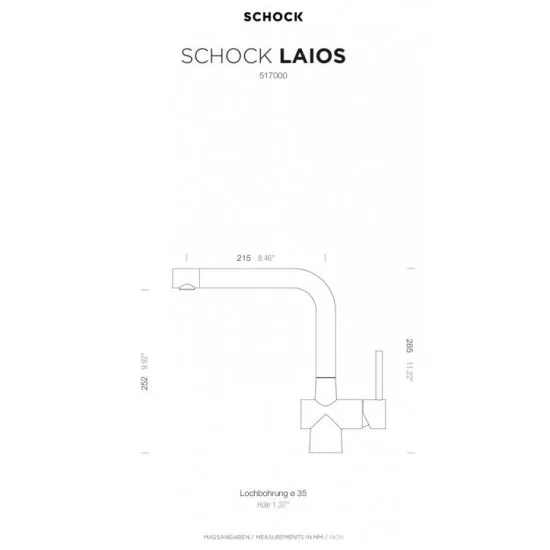 SCHOCK LAIOS MAGMA - Kuhinjska pipa