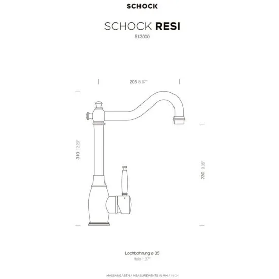 SCHOCK RESI EDM - Kuhinjska pipa