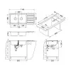ALVEUS LINE MAXIM 100 F/S INOX - Pomivalno korito z odcejalnikom