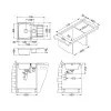ALVEUS LINE MAXIM 70 SAT F/S INOX - Pomivalno korito z odcejalnikom