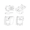 ALVEUS BASIC 150 NAT FI90 INOX - Pomivalno korito z odcejalnikom