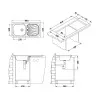 ALVEUS BASIC 80 LEI INOX - Pomivalno korito z odcejalnikom