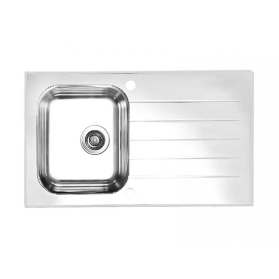 ALVEUS GLASSIX 10 BELA - Pomivalno korito z odcejalnikom