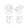 ALVEUS INTERMEZZO 30 CONCRETE G81 - Pomivalno korito z odcejalnikom