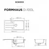 SCHOCK FORMHAUS D-100L NERO - Pomivalno korito z odcejalnikom