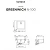SCHOCK GREENWICH N-100 MAGNOLIA - Pomivalno korito brez odcejalnika
