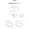 SCHOCK MANHATTAN D-100L INCA - Pomivalno korito z odcejalnikom