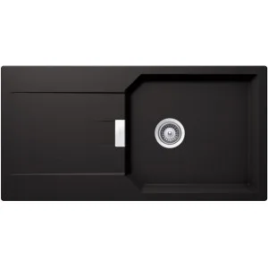 SCHOCK MANHATTAN D-100L NERO - Pomivalno korito z odcejalnikom