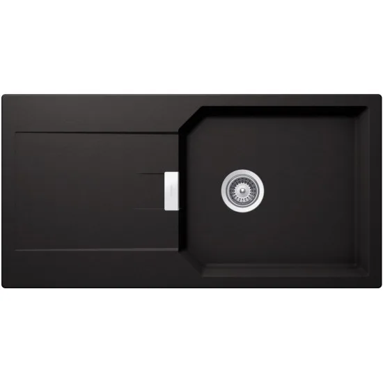 SCHOCK MANHATTAN D-100L NERO - Pomivalno korito z odcejalnikom