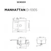 SCHOCK MANHATTAN D-100S ROCA - Pomivalno korito z odcejalnikom