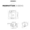 SCHOCK MANHATTAN D-100XS ROCA - Pomivalno korito z odcejalnikom