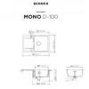 SCHOCK MONO D-100 STONE - Pomivalno korito z odcejalnikom