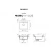 SCHOCK MONO N-100S SILVERSTONE - Pomivalno korito brez odcejalnika