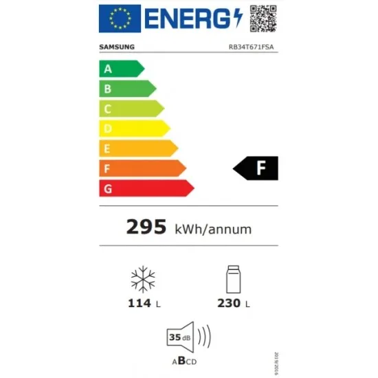 SAMSUNG RB34A7B5D48/EF - Prostostoječi hladilnik z zamrzovalnikom spodaj