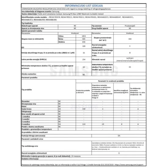 SAMSUNG RB34A7B5DCL/EF - Prostostoječi hladilnik z zamrzovalnikom spodaj