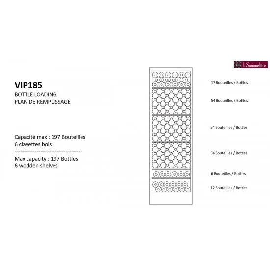 LA SOMMELIÈRE VIP185 - Prostostoječa vinska vitrina