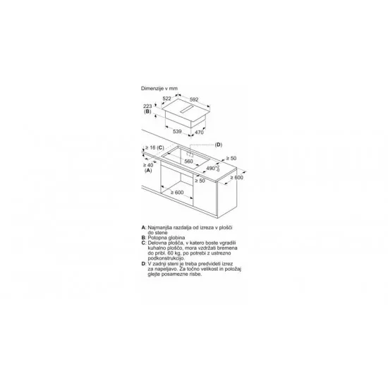 BOSCH PIE611B15E - Kuhalna plošča z vgrajeno napo Serie 4
