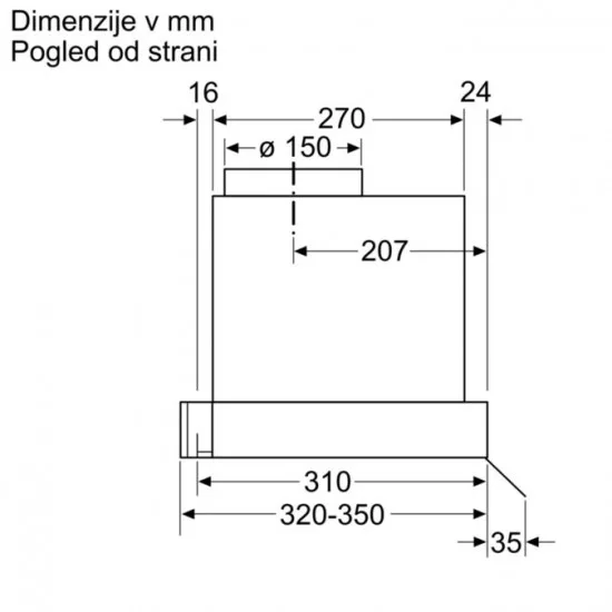 BOSCH DBB96AF50 - Vgradna napa Serie 4