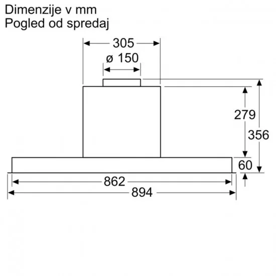 BOSCH DBB96AF50 - Vgradna napa Serie 4