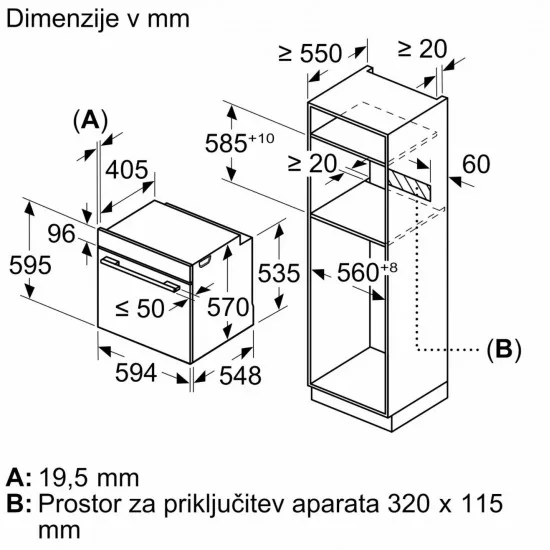 BOSCH HRA574BB0 - Vgradna pečica