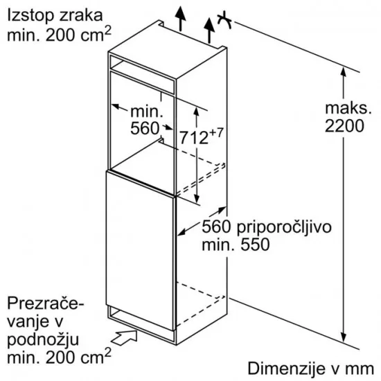 BOSCH GIV11AFE0 - Vgradna zamrzovalna omara Serie 6