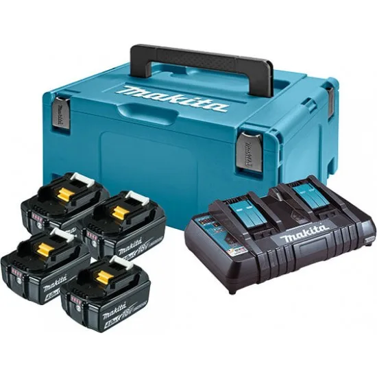MAKITA 197503-4 - LXT power set Makpac Tip3, BL1840Bx4, DC18RD
