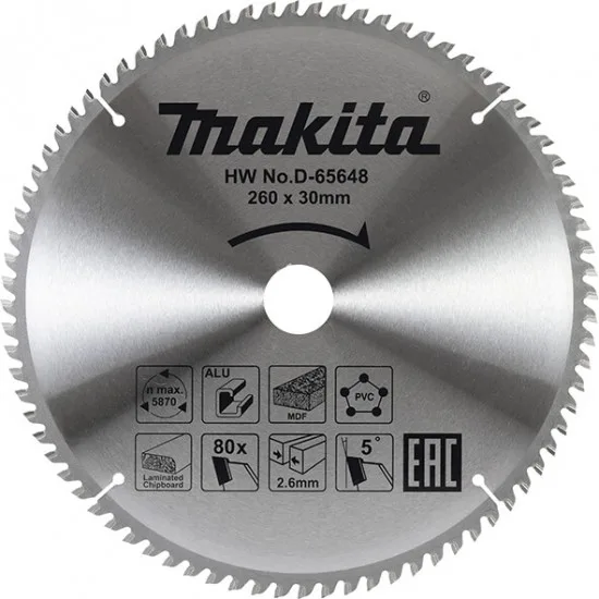 MAKITA D-65648 - Žagin list TCT