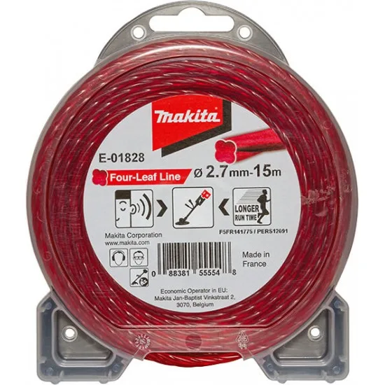 MAKITA E-01828 - Štiridelna najlonska nitka rdeča