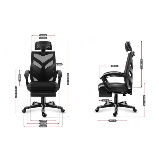 HUZARO HZ-Combat 5.0 Black - Gaming stol črn